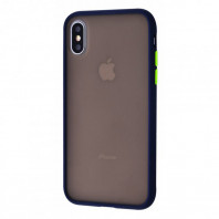 Чохол Shadow Matte для iPhone X/Xs Midnight blue/Lime Чохол Shadow Matte для iPhone X/Xs Midnight blue/Lime